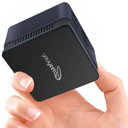youyeetoo BY51 Mini Pc, Intel 12th Gen AlderLake N100(bis zu 3.4GHz), 12GB LPDDR5 RAM, 128-512GB SSD, Kleiner Desktop Computer,mit Dual HDMI2.0 4K,Büro/HTPC (H1 (12GB + 512GB NVME SSD)