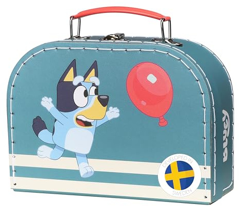 Bluey Barnväska i Papp - Hållbar och Slitstark Barnväska, 20 cm, Lätt och Färgstark Design, Perfekt för Förskola och Resor, Med Populära Bluey Karaktärer