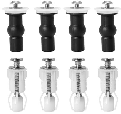 DHWEKU 8 Pezzi Fissaggi WC Sedile, Accessori per Sedile WC. Fissaggio Vite per Sedile WC.Set di Fissaggio Viti per Sedile WC, Fissaggio Dado di Gomma per Fissare Tavoletta WC,Fissaggio Tavoletta WC