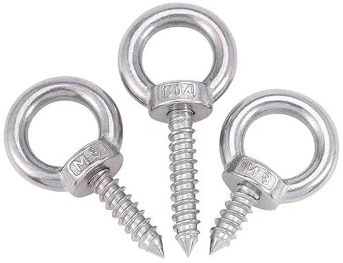 Hebeösenschraube, Ringösenschraube, Hebering-Augenschrauben aus Edelstahl, M4~M12-Augenschrauben, selbstschneidende Edelstahlschrauben 304, Schafösen-Rundschraube, Ösenmutter, runder Ring (Size : M4*