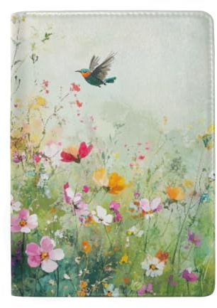 Reisepasshülle Reisepasshülle für Herren, Bunte Wildblumen, Vögel