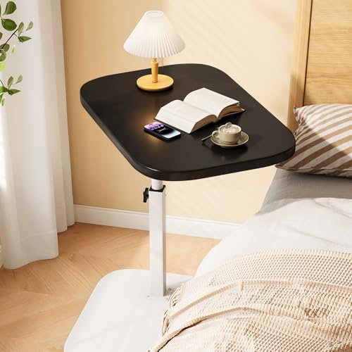 Höhenverstellbarer Beistelltisch, C-förmig, 360° drehbar, moderner Betttisch für Damen und Herren, kleiner Couchtisch, Sofa, Schreibtisch, Überbett, Laptoptisch