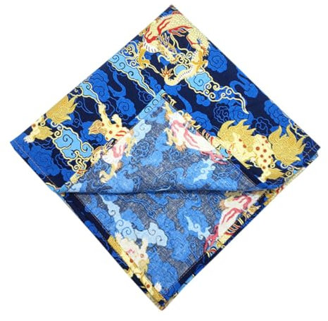 EXHUMKY Japanischer Stil Bento Verpackungstuch Blau Vielseitiges Lunchbox Verpackungstuch Leichtes Tragbares Stofftuch Für Outdoor-picknick Praktisches Geschenkpapier Dekoratives Festtags