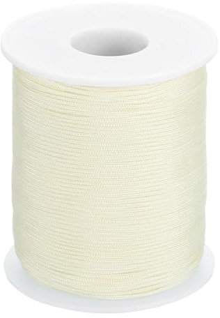 sourcing map Braided Lift Shade Cord, 1mm 109 Yards Roman Shades Cord Braided Nylon Cord String Necklace Bracelet String Cord for Roman Blind Shade Rollers DIY Craft, Beige