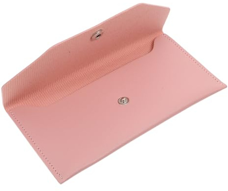 TEHAUX Visitenkartenetui geldbörse kartenhalter Handtasche Dokumentenhalter reisebrieftasche Reisepass-Organisator Reisepassetui reisepasshalter Passbehälter Tasche für Karte Pu Rosa