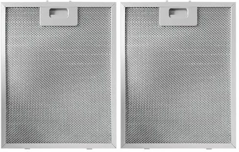 Fläktfilter | 2 x ventilationsfilter för kök, 5-lagers ersättningsgaller i aluminium för hem och professionellt köksuttag