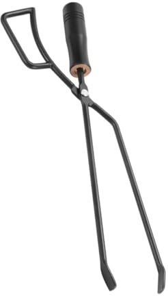 Milisten BBQ Charcoal Clip Iron Long Clamp Outdoor Supply for Charcoal BBQ for Barbeque Grill and Household Log Tong Use