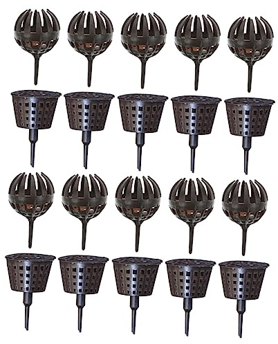 POPETPOP 20 Cajas de Plástico para Fertilización de Bonsáis y Plantas, Fácil de Usar, Protege el Fertilizante del Viento y Animales, Accesorio de Jardinería Esencial