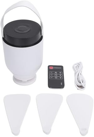 Aramox LAMPE LED USB Ventilateur de Plafond résigné pour le Camping de la Chambre, Ventilateur Télécommandable Calme pour L'éclairage Nocturne, Matériau D'abs Supérieur