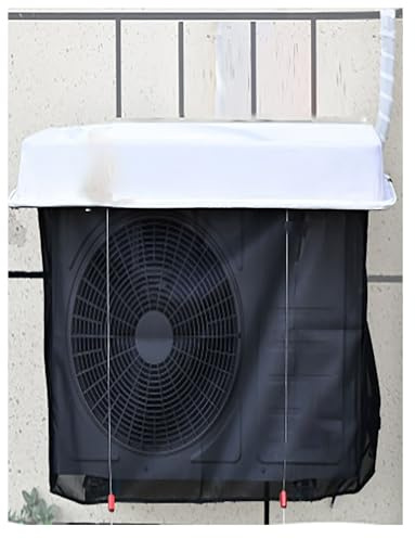 Housse de Protection Solaire for climatiseur, Protection extérieure for fenêtres, avec Filet for Pompes à Chaleur et Mini-climatiseurs Split(Natural,88x38cm/34.6x15.0in)