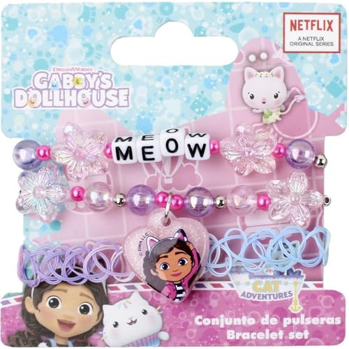 Gabby's Dollhouse 3 Elastic Costume Bracelets Set for Girls