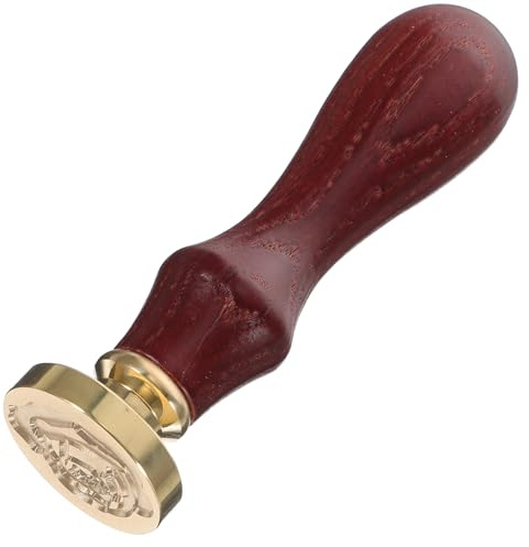 LIFKOME Wachssiegel Stempel Holzgriff Rosenmuster Abnehmbar Vintage Siegelstempel für Umschläge Einladungen Hochzeit Dekoration DIY Kreativ