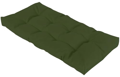 Cuscino impermeabile per panca da esterno per 1-4 posti, spessore 8 cm, imbottitura antiscivolo, ideale per dondolo da giardino, interni, balcone, patio, colore verde, 160 x 40 cm
