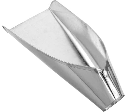 Housoutil Gran embudo de acero inoxidable apto para alimentos con amplia apertura y salida de 3,5 cm para embalaje de aves de corral y pescado en el hogar y taller