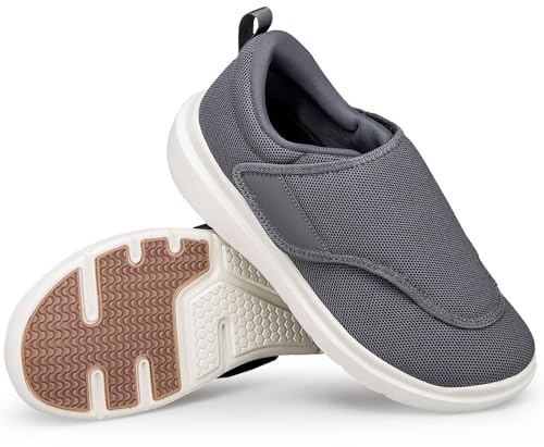 Kinengxi Chaussures Diabétiques Réglables Hommes Femmes | Orthopédique, Chaussons de Marche, Rééducation, Personnes Âgées, Soulagement De La Douleur Au Pied