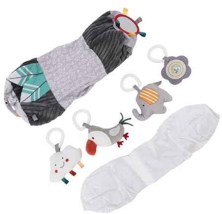 Bewinner Juguete Inflable para Bebés con Rodillo para el Tiempo Boca Abajo, Juguete Educativo Suave para Gatear para el Desarrollo de Habilidades Motoras, Práctica de Levantamiento de Cabeza, Colores