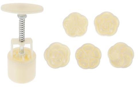 ibasenice Stampo per Mooncake Ecologico e Facile da Pulire in Plastica Beige, Set 1 Pezzo la Cottura Fai da Te la Preparazione Casalinga