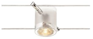 SLV COMET Stahl/Messing/Glas Silber, 6.5 x 18.5 x 7.5 cm, Chrom
