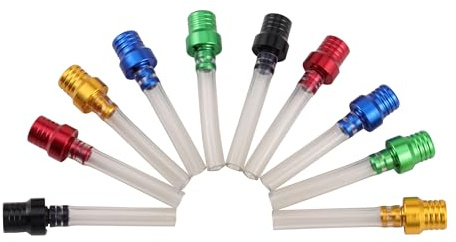 GOOFIT Moto Gas Kraftstofffilter Benzin Tankdeckel Vent Entlüfter Schlauch Für ATV Pitbike Dirtbike Pack Rohr Motorrad 10 p/Set Mulit Farbe