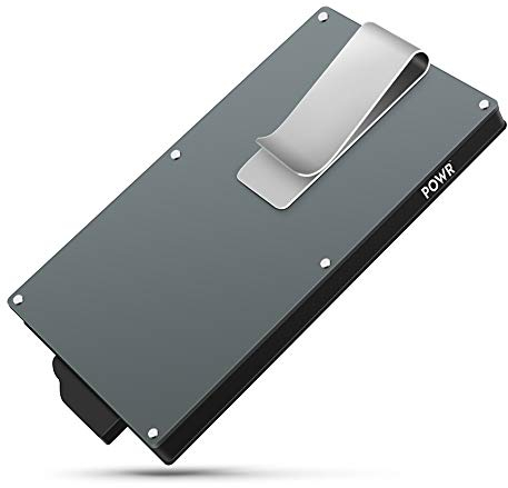 POWR Kartenetui Cardholder - EC Karten Etui und Kreditkartenetui Herren - RFID Schutz & NFC Blocker Kartenhalter Metall - Schmales Karten Wallet Portemonnaie Herren