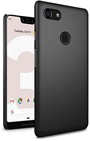 Google Pixel 3 XL Ultra Slim Thin Armour Hard Case - Matte Rubberized Cover (Black)