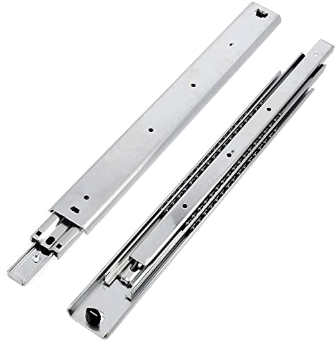 GTV - Set Guide Scorrevoli per Cassetti di Estrazione Totale 53.9 x 950 mm, Guide Cassetti, Acciaio Zincato 2 mm, Guide Telescopiche, Binari per Cassetti Fino a 100 kg, Guide per Cassetti - 2 Pezzi