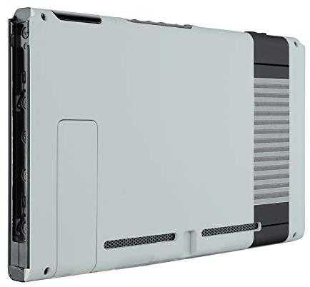 eXtremeRate Carcasa Trasera para Nintendo Switch Consola Accesorios Funda Case Shell de Bricolaje Cubierta de reemplazo con Soporte para Nintendo Switch-No Incluye la Carcasa de Joycon(Clásico NES)