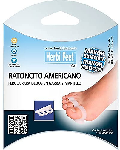 Herbi Feet – Topolino americano – stecca per dita in artiglio e martello – massima tenuta e protezione – disponibile sinistra e destra (destra)