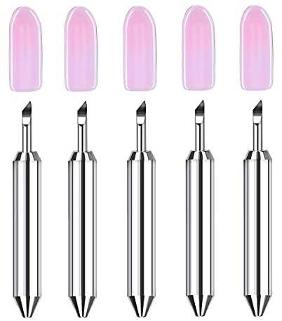 WOLOVO 5 x Wolframstahl Schneidklingen für Cricut Joy, Unbehandelt, Mittenschnitt, Zentriert, Crafting Tool Accessory, Schneideplotter-Klingen