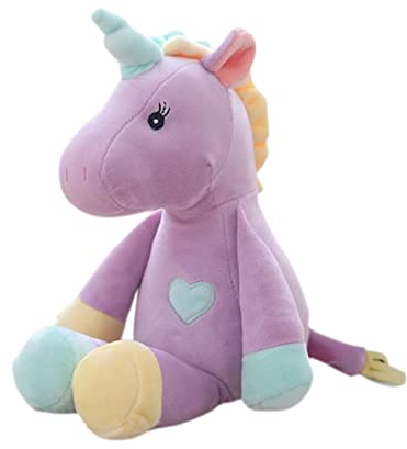 Georgie Porgy Kinder Plüsch Einhorn Kuscheltier Stofftier Neugeborene Spielzeug Plüschtier Kissen Einhorn Geschenke für Mädchen (Lila 33 cm)