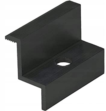 NAKA 10 x Endklemme PV Solarpanelen Schwarz | Photovoltaik Randklemme Montageschiene Zubehör für Modulhöhe 35 mm | Solarmodul Klemme zur Montage von Aluminiumprofilen 50 mm