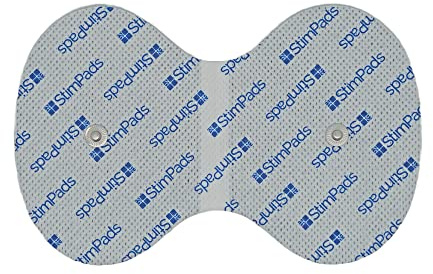 StimPads Sixpack EMS und TENS Elektroden (1) 95X150mm mit doppeltem 2mm Pin-Anschluss-Gute Haftung & Leitfähigkeit-Zuverlässig und qualitativ hochwertige Klebeelektroden-Zertifiziertes Medizinprodukt