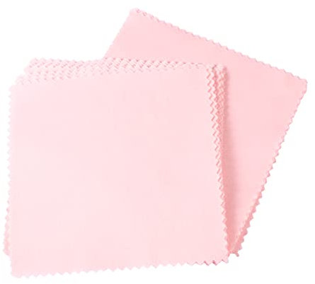 HOMSFOU Brillenputztücher 80 Stück Mikrofaser Brillenputztuch Schmuck Poliertuch Kameraobjektiv Bildschirm Reinigungswerkzeug (Rosa) Bildschirmreiniger