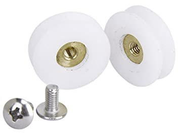 Hoement Rouleaux 22,5mm Porte Bain Remplacement Roulettes Diamètre Facile Installer