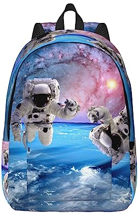 KoNsev Astronauta Planet Laptop-Rucksack, Reiserucksack, Arzttasche, schwarz, Rucksack, stilvoll, leicht und funktional, Schwarz , M
