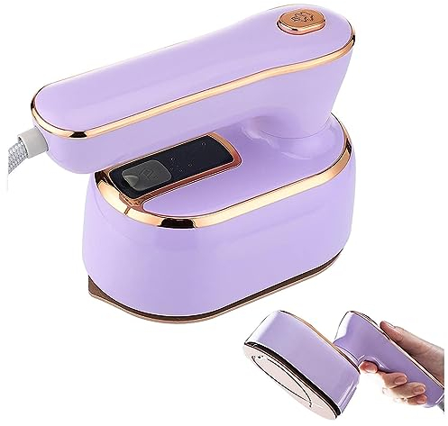 Defroisseur Vapeur Voyage, Mini Fer à Repasser De Voyage 100ml,Chauffage 20s,Poignée Pliable,Humide Et Sec, Mini Fer à Repasser Pour Couture Pour Tous Les Types De Tissus,Purple