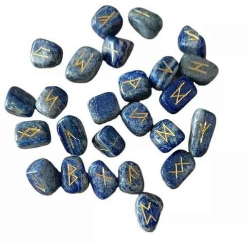 KULIA Set di Rune di Cristallo con Alfabeto da 25 Pezzi Accessori per la Meditazione Decorazioni Spirituali per la Casa Kit di Stregoneria Feng Shui Pietre Burattate Curative Intagliate a Mano