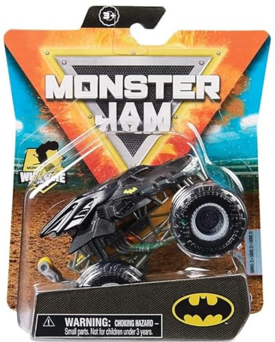 Monster Jam, Batman Monster Truck - Coche de fundición a presión (escala 1:64)