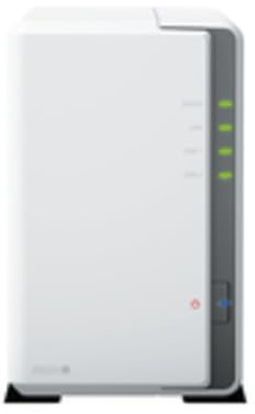 Synology DS223j NAS 2-bay-diskstation (Realtek RTD1619B 4-kärnig 1,7 GHz 1 GB DDR4-ram 1 x RJ-45 1 GbE LAN-port), bästa pris hårddisk, storleksnamn: 16 TB, färg: Bästa pris hårddisk