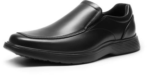 Bruno Marc mäns bekväma klädloafers Slip On formella affärsskor, Svart, 9