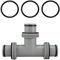 JAMSSOW Conector en T para manguera de 38 mm, adaptador de manguera de piscina para Intex Bestway Coleman, válvula de 3 vías, 38 mm, juego de conexión para mangueras de piscina (pieza en T de 1,5)