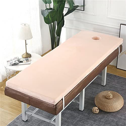 6 cm dicke Schaumstoff-Tischmatratzenauflage mit Atemloch und abnehmbarem Bezug, 70 x 185 cm, ideal für Schönheitssalons, quadratisch/rund/trapezförmige Kopfstütze