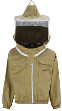 Imkerjacke Classic (braun) für Erwachsene Imker Imkerei Bienen in S M L XL XXL XXXL, L · braun