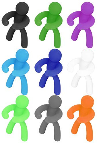 Stylebest Set di 6 pennarelli in silicone per bicchieri da vino, riutilizzabili, per feste, matrimoni, eventi, facili da pulire, lavabili in lavastoviglie, 24pcs, Plastica, Nessuna pietra preziosa