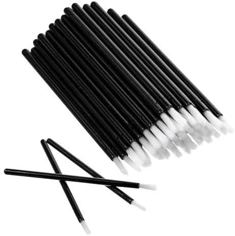 50 Einweg-Lippenfarben-Pinsel, Lippenstift-Glanz-Applikator, hohler Lippenpinsel, tragbare Kosmetik-Beauty-Werkzeuge, Einweg-Nagelöl, Keksfarbe, Kekse, Farbburush