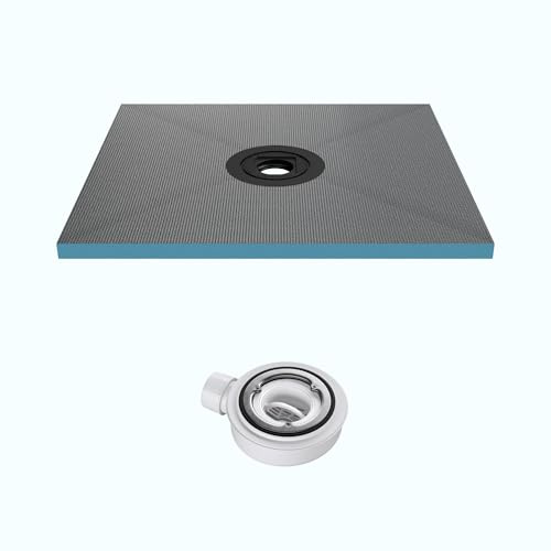 Mai & Mai Duschelement 80x120cm inkl. Ablaufgarnitur XPS | Duschboard befliesbar Duschelemente mit rinne Duschtasse bodeneben Gefälleplatte, XPS-Duschboard01