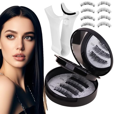 Pestañas Magnéticas – Fácil para los usuarios Extensiones Reutilizables con Imanes Invisibles | Cejas Postizas de Aspecto Natural sin Pegamento | Maquillaje – Belleza Diario Fiesta Viaje