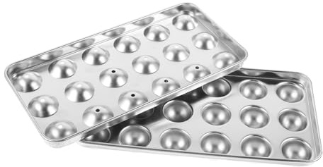 HOLIDYOYO Bac à Glaçons Inox en Acier Inoxydable avec Couvercle, Moule Créatif à Glaçons de Boule, Facile à Démouler pour Réfrigérateur et Fêtes