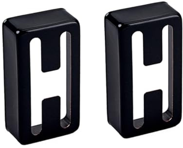 BESPORTBLE 2 Stück Teiliges Metall Humbucker Pickup Cover in Schwarz Langlebiges Gitarrenzubehör Leicht und Elegant als Ersatz für Beschädigte Tonabnehmerabdeckungen Kompatibel mit H-hole