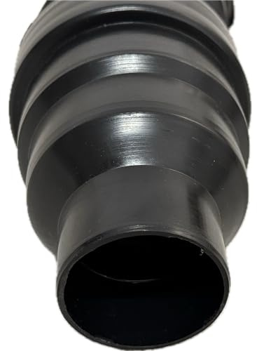 Dunstrohranschluß Flex - Anschluss DN 125 50 cm 70/100 mm, Schwarz